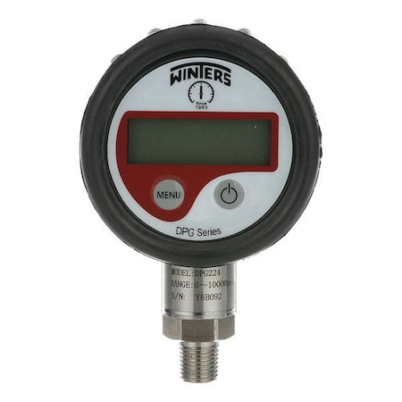 Winters DPG204 Digital Pressure Gauge, 1/4 in NPT, Bottom Location, ABS Case Material