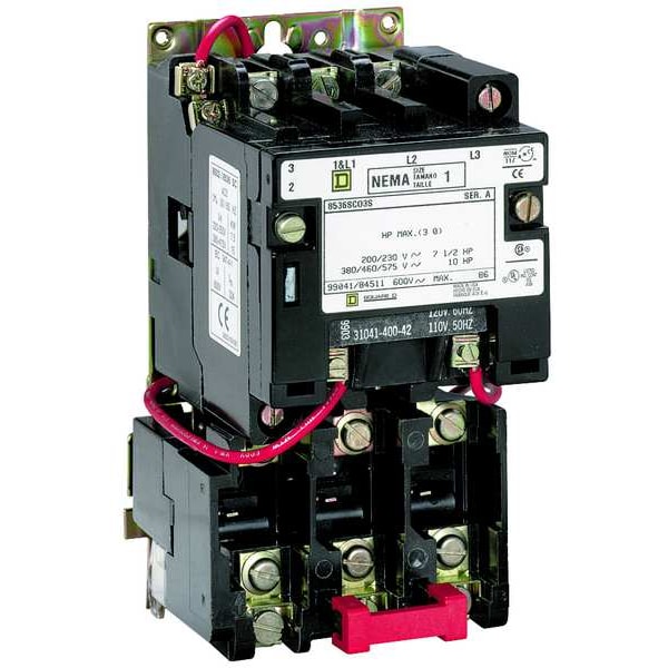 8536SCO3V08 Square D Magnetic Motor Starter, 3 Pole, 208V Coil, Non-Reversing
