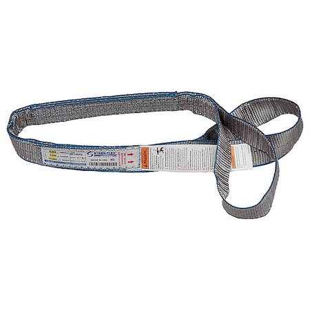 Stren-Flex EEF-4-906PGE-06 Web Sling, Flat Eye, 6 ft L, 30600 lb Cap.