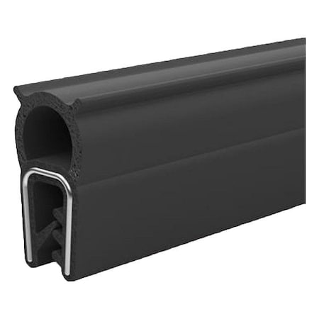 JW Winco 2180-EPDM-20.5-A-50 Edge Trim Seal, 50 m. L, Bottom, Black