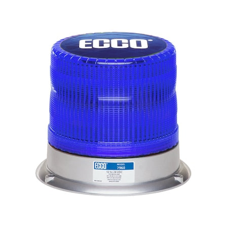 Ecco 7960B Led Beacon, 12-24Vdc, 11 Patterns, Blue