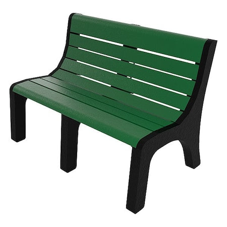 Ultrasite PB 4GRENEW Outdoor Bench, 48 in L, Green
