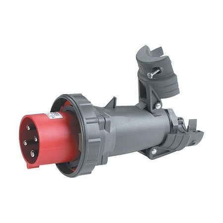 Pass & Seymour PS430P7W Pin And Sleeve Plugs, 30 A, 480V AC, Three Phase, 3 Pole, Style 2 Grounding, Red