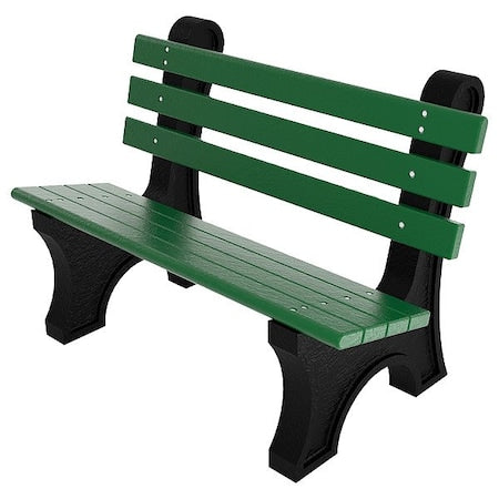 Ultrasite PB 4GRECPAE Outdoor Bench, 48 in L, Green