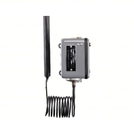 Johnson Controls A72AE-1C Line Voltage Mechanical Thermostat, Cool Only, 25 to 90F, Screwdriver, 120 to 600V AC, 1C, 1H