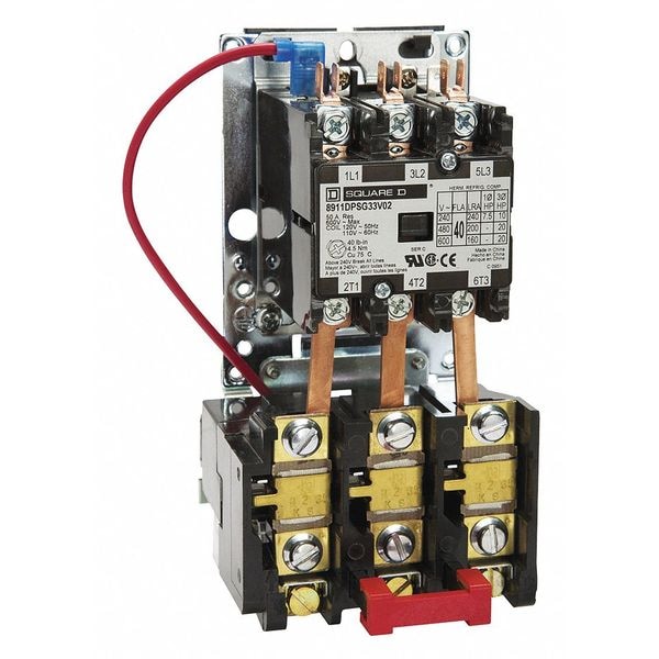 8911DPSO33V09 Square D 3-pole definite purpose magnetic motor starter, 208 to 240V AC