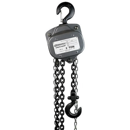 OZ Lifting Products OZIND020-50CH Manual Chain Hoist, 50 ft Chain L, Gray
