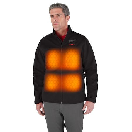Milwaukee Tool M100B-213X M12 Heated TOUGHSHELL Men's Jacket, Black, Heats 3 to 12 Hours, 3 Outside Pockets, 3XL