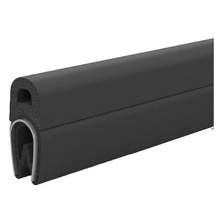 JW Winco 2182-14.5-A-20 Edge Trim Seal, 20 m. L, Bottom, Black