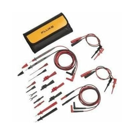Fluke TL81A Deluxe Electronic Test Lead Kit, CAT III 300V, 1m, Black, Red