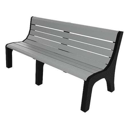 Ultrasite PB 6GRANEW Outdoor Bench, 72 in L, Gray