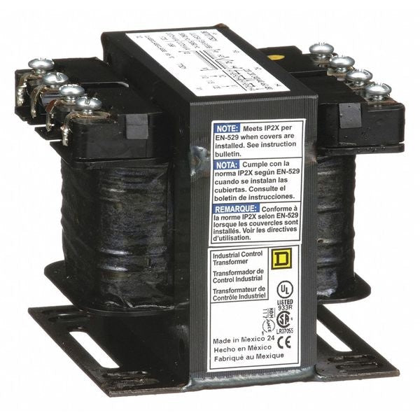9070T75D1 Square D Control Transformer, 75 VA, 120V AC output