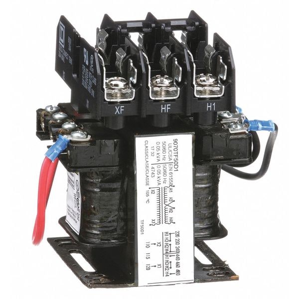 9070TF50D1 Square D Control Transformer, 50 VA, 120V AC output