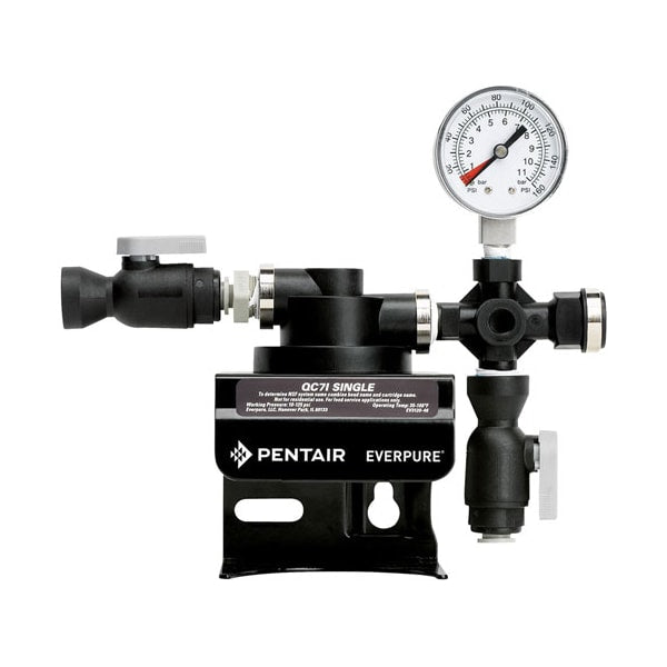 9272-41 Pentair Single Water Filter Head with Gauge and Shut-Off