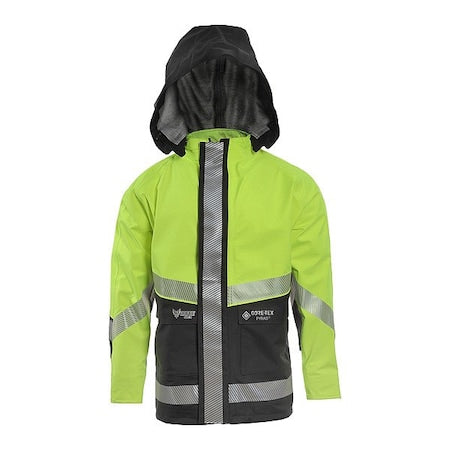 Drifire HYDRO2JACK-YB-2XT Rain Jacket, 31 cal/sq cm, 2XL, 8.3 oz Gore Tex Pyrad, Zipper Closure