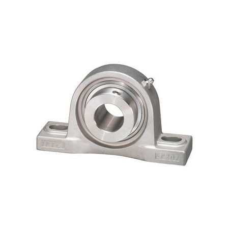 Iptci SNASP206-19 Pillow Block Ball Bearing Mounted Unit, Stainless Steel Housing Material, 1.1875 in Dia