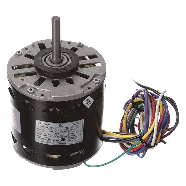 9405A Century Motor, Permanent Split Capacitor, 1/5 HP, 1075 RPM, 115V AC, 5-Speed