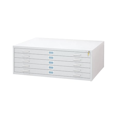 Safco 4996WHR Flat File Cabinet, White, 5 Drawers