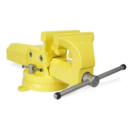 Kanca FAW-125 Bench Vise, Yellow, Steel, 9 1/2