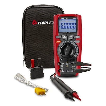 Triplett MM870-NIST Digital Multimeter, 1,000 V Max DC, 0.1 mV Max AC, TRMS, 6000/60,000 Instrument Counts, LCD