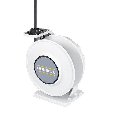 Hubbell Wiring Device-Kellems HBLW40103W Extension Cord Reel, White, 40 ft, 10AWG