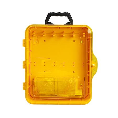 Brady 170397 Lockout Station, Black/Yellow, PP, 6 Hooks