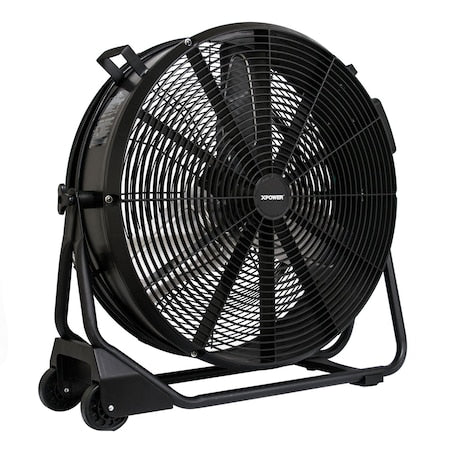 Xpower FD-630D CirculatingFan, 24 in Dia, Black, Mobile