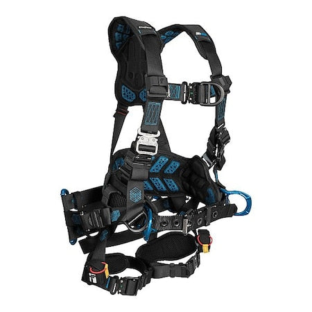 Falltech 8048QCXL Tower Harness, XL, 425 lb, Quick-Connect Chest/ Quick-Connect Leg Straps, Back, Chest, Hips D-Ring