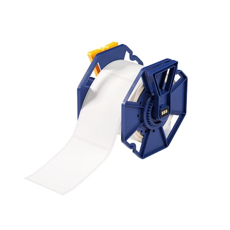 Brady J-261-2569 Pre-Cut Label Stock Roll, White, Matte