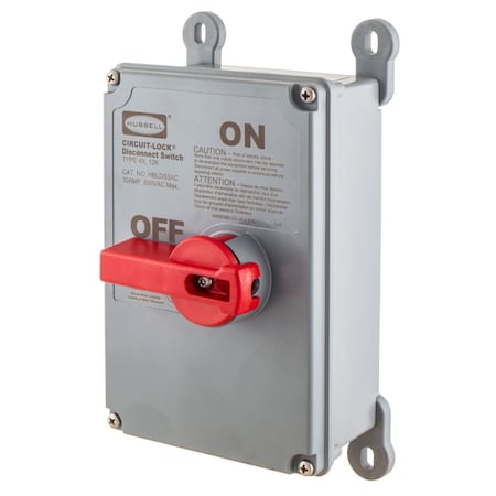 Hubbell Wiring Device-Kellems HBLDS30NK Safety Disconnect Switch, Fusible, Three Phase, NEMA 4X