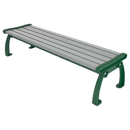 Ultrasite PB 6GRAGFHERBAC Outdoor Bench, 72 in L, Gray