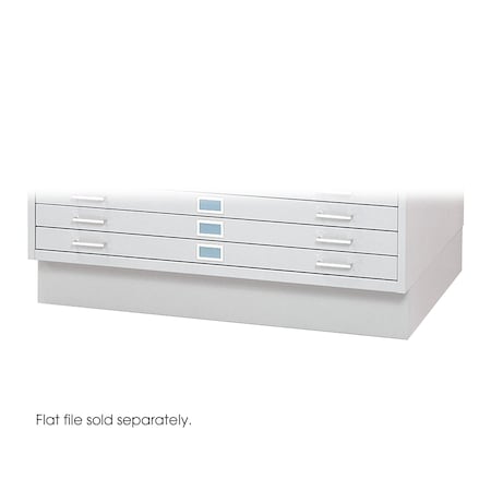 Safco 4995WHR Flat File Cabinet Base, White, Closed