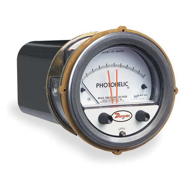 A3000-0 Dwyer Instruments Differential Pressure Switch/Gage, 0–0.5 in. W.C.