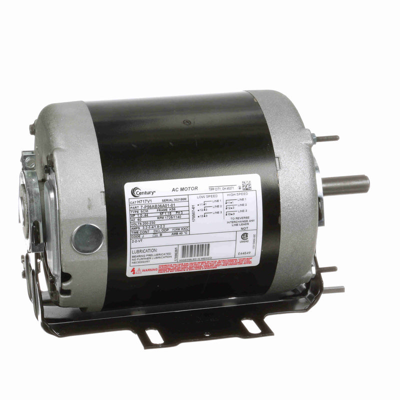 H717V1 Century Motors 1 HP Blower Motor