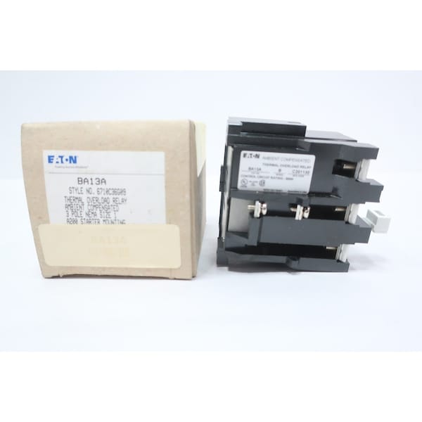 BA13A Eaton Thermal Overload Relay, 3-Pole