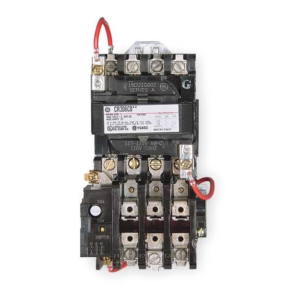 CR306C002 Ge Magnetic Motor Starter, non-reversing, 120V AC coil