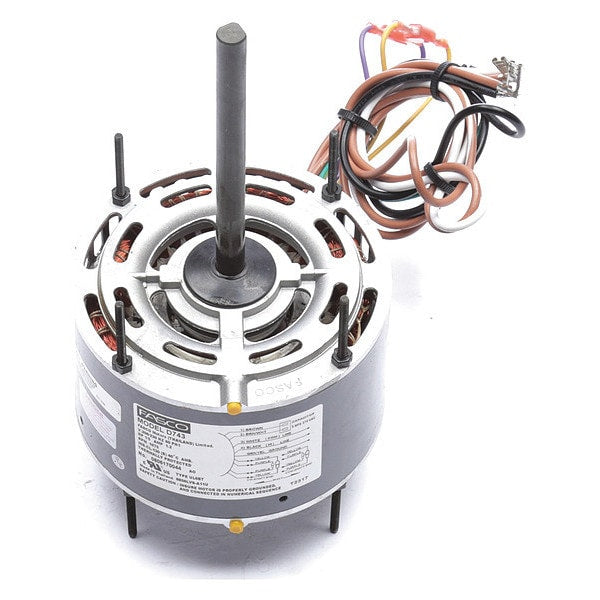 D743 Fasco Condenser Fan Motor, 1/5 hp, 1075 RPM, 208-230V AC, Single Phase