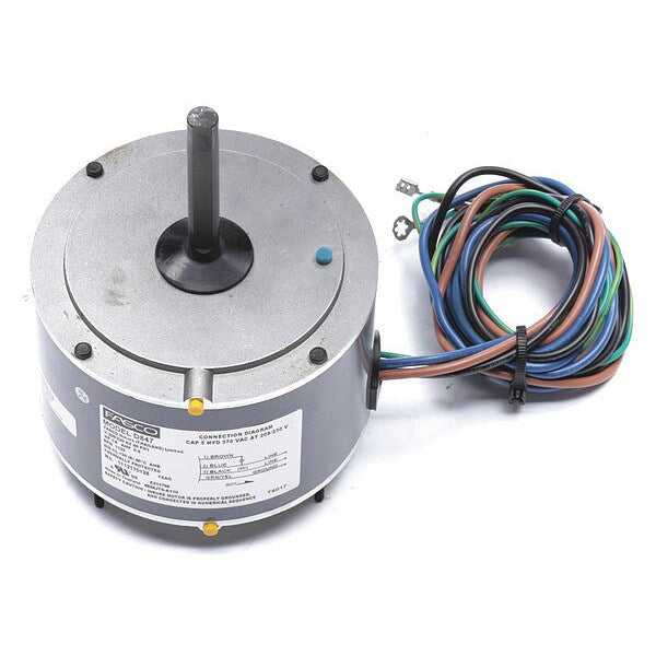D847 Fasco Condenser Fan Motor, 1/8 hp, 1125 RPM, 208–230V AC, 60 Hz