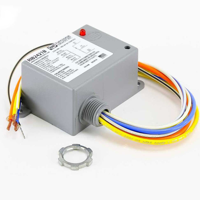 RIB2421B Functional Devices Enclosed Relay (20 Amp, SPDT)