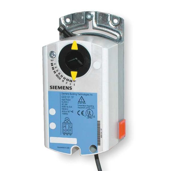 GDE131.1P Siemens Electric Valve Actuator, 44 in-lb torque, 24V AC hardwired