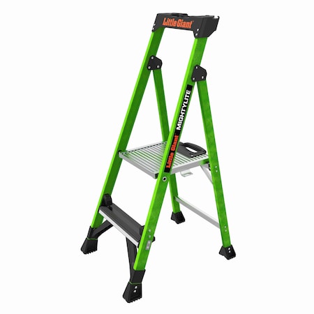 Little Giant Ladders 15404-001 4 ft Fiberglass Platform Stepladder, 375 lb Capacity