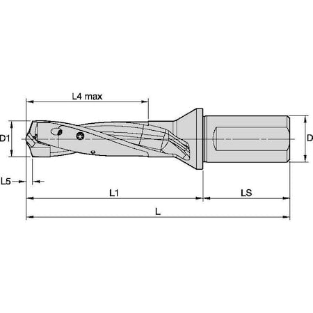Widia 6572104 Modular Drill, 84.00 mm Drill Depth