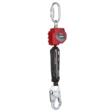 3M 3100506 Protecta Self-Retracting Lifeline, 6 ft. Length, Snap Hook, Steel, 1 Leg(s), 310 lb Weight Capacity