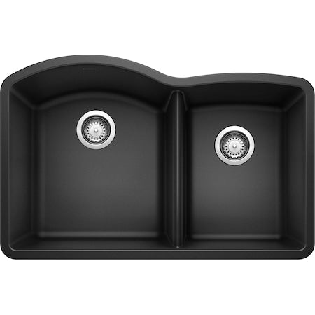 Blanco 440179 Diamond Silgranit 60/40 Double Bowl Undermount Kitchen Sink - Anthracite