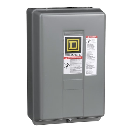 Square D 8903SPG2V02 Contactor, Type S, multipole lighting, electrically held, 60A, 3 pole, 110/120V AC 50/60Hz coil, NEMA 1