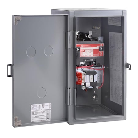 Square D 8903SPG4V02 Contactor, Type S, multipole lighting, electrically held, 60A, 5 pole, 110/120V AC 50/60Hz coil, NEMA 1