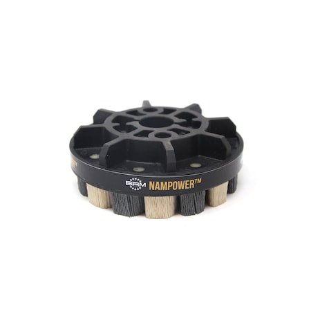 Nampower Brush ADT1251880 NAMPOWER Abrasive Disc Brush, Turbine Style, 125 mm Diameter, 18 mm Trim, 80 Grit