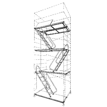 BIL-JAX 0054-350 Walkboard - Aluminum Plywood - Hinged - A - 28
