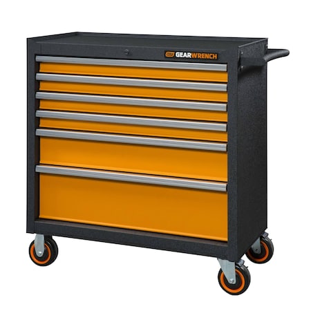 Gearwrench 83243 Tool Cabinet, 6 Drawer, Black/Orange, 36 in W