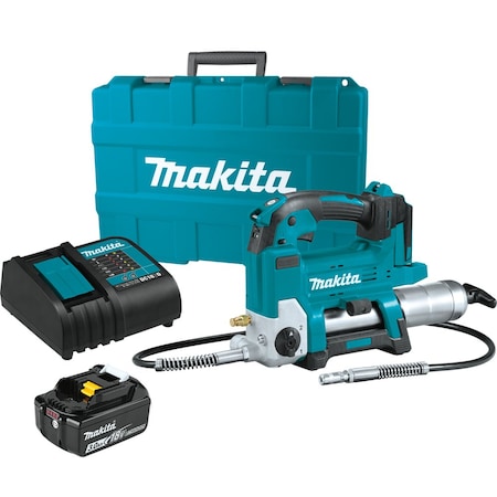 Makita XPG01S1 Grease Gun, Pistol Grip Handle, Cartridge Load, 14 1/2 oz, Cordless, Silver